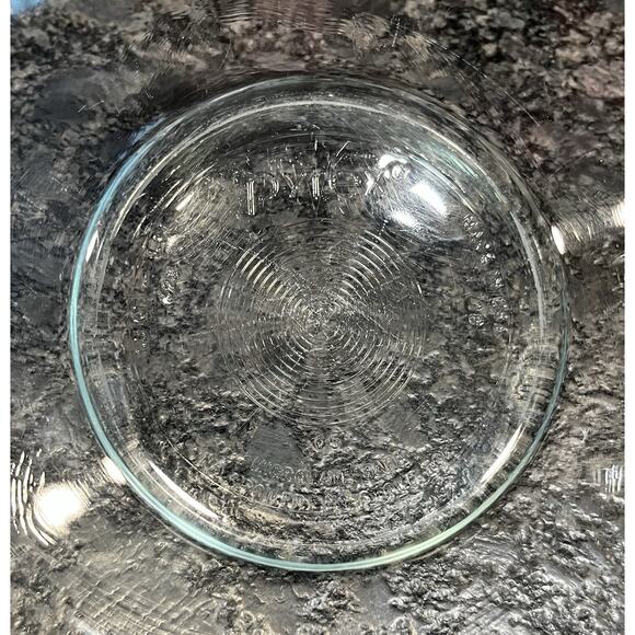 2 Vintage Pyrex Clear Glass Mixing Bowls #322 1 Qt & #323 1.5 Qt Blue Tint - Picture 5 of 8